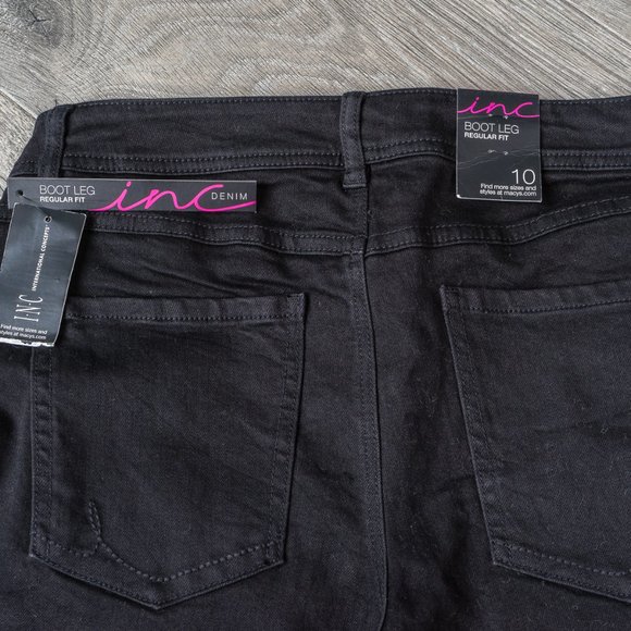 NWT INC black jeans - boot cut - sz 10 - Picture 4 of 4